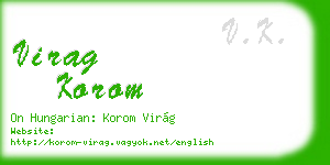 virag korom business card