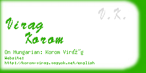 virag korom business card
